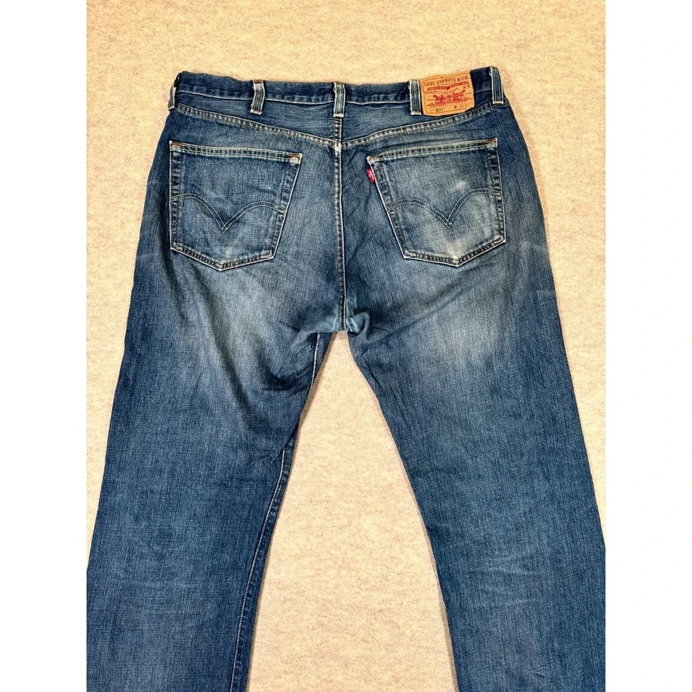 Vintage Levis 501 Original Jeans Men 38x34 Blue Denim Cotton Button Fly Straight